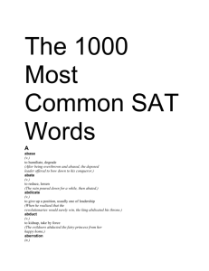 1000 common SAT words