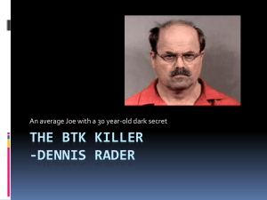 The btk killer - ecrimescenechemistrymiller