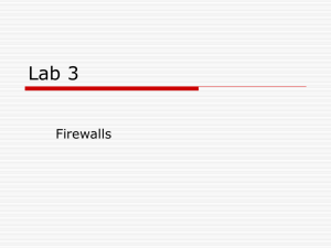 Lab 3: Firewalls
