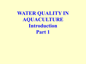 Lecture 5: Water Quality