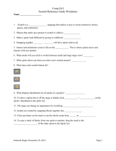 Comp Ed I Scratch Reference Guide Worksheet Name Scratch is a