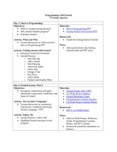 Programming with Scratch