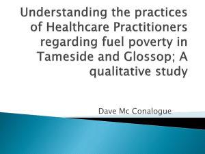 Understanding the practices of Healthcare Practitioners