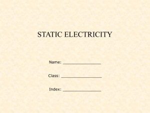 Static Electricity - HSphysics