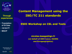 Content management using the ISO/TC 211