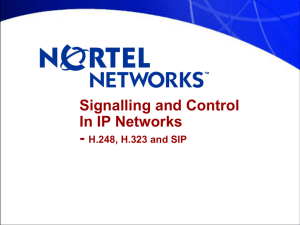 Signalling and Control In IP Networks