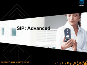 SIP: Advanced