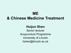 ME & Chinese Medicine Treatment - The Institute of Chinese Medicine