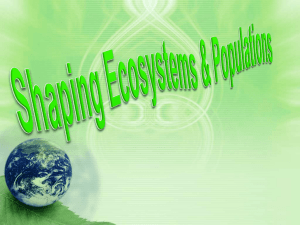 2. Shaping Ecosystems and Populations