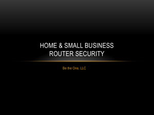home & small business router security