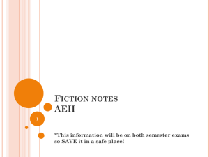 Fiction notes