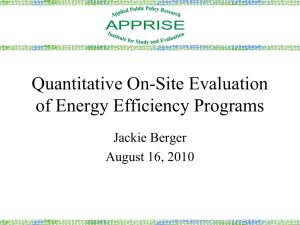 Quantitative On-Site Evaluation of Energy Efficiency