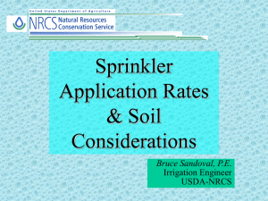 Powerpoint Sprinkler Application Rates and Soil Considerations
