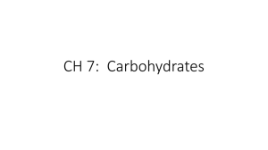 CH 7: Carbohydrates