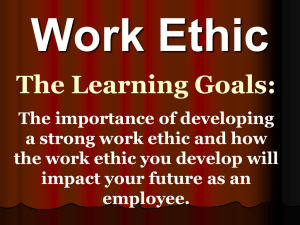 Work Ethics PPT