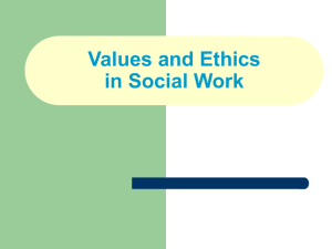 Values and Ethics in Social Work