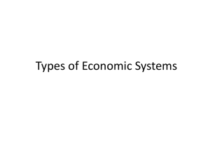 3 Types of Economic Systems