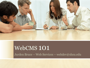 WebCMS 101