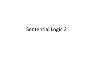 Sentential Logic 2