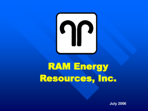 RAM Energy, Inc. - Corporate-ir