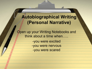 Autobiographical Writing