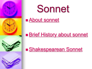 Introduction of sonnet