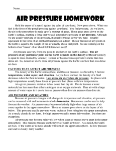 Air Pressure Homework - ms