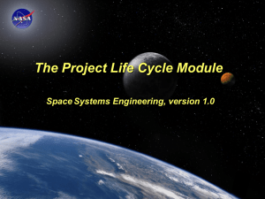 Project Life Cycle Module - Space Systems Engineering