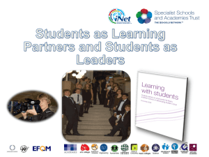 Student as learning partners and as learners