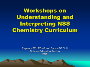 NSS Understanding and Interpreting Chemistry Curriculum