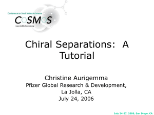 Chiral Chromatography: A Tutorial