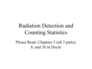 Radiation Detection and Counting Statistics