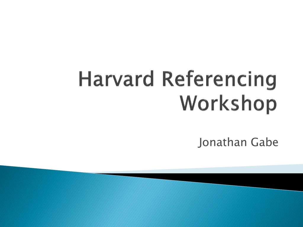 powerpoint presentation harvard referencing