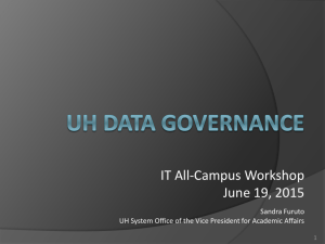 UH's institutional data governance