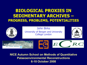 Biological proxies in sedimentary archives