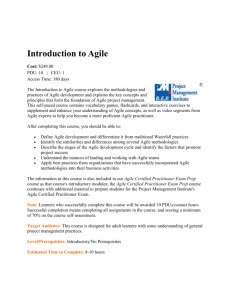 Introduction to Agile - Agile Foundation Training