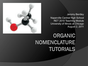 Organic Nomenclature Tutorials - University of Illinois at Chicago