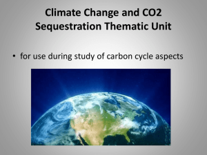 Climate Change and CO2 Sequestration Thematic Unit