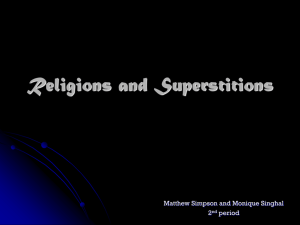 Religion and Superstition