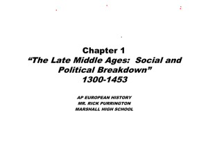 The Late Middle Ages: Social and Political