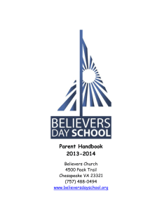 Parent Handbook 2013-2014