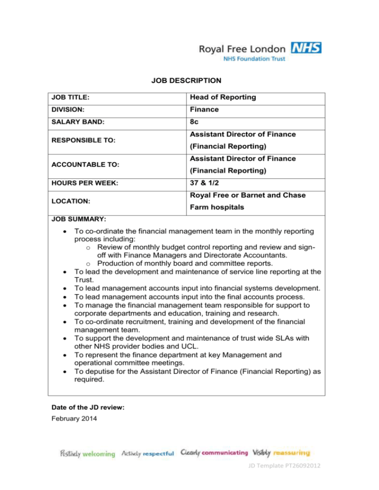 Job Description And Person Specification