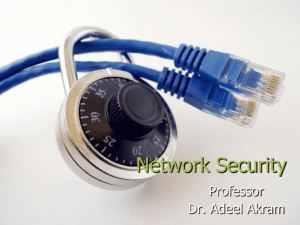 Network Security - University of Engineering and Technology, Taxila
