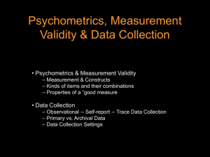 Data Collection & Psychometrics