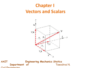 AAIT Engineering Mechanics Statics Department of
