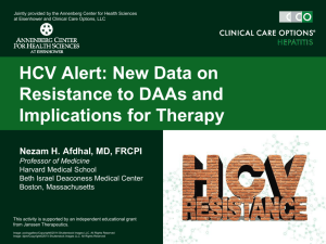 HCV Alert: New Data on Resistance to DAAs and Implications for