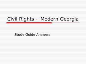 Civil Rights – Modern Georgia