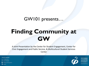 Finding Community at GW - The George Washington University