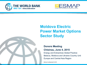 Moldova Electric Power Market Options Sector Study Donors