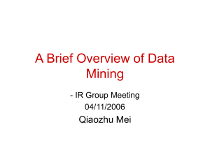 A Brief Overview of Data Mining
